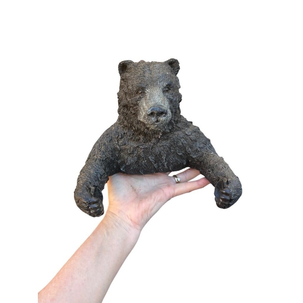 Black Bear Wall  Toilet Paper Roll Holder Brown Rustic Animal Country Cabin Core